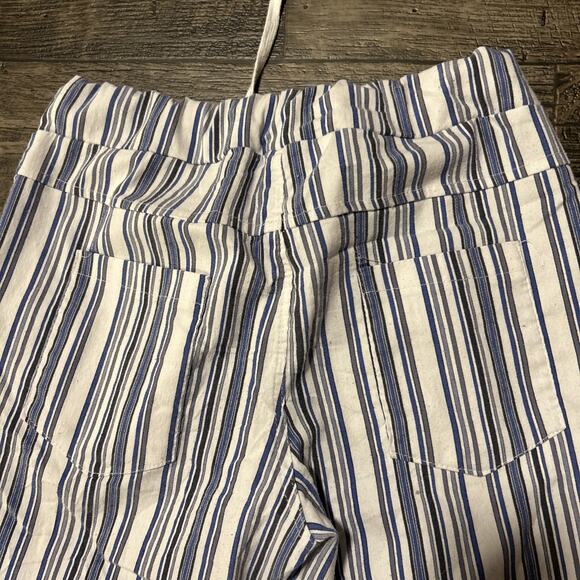 Tina Stephens Italy Blue Striped Pants Womens Resort Classic Pull on Small 28 - Picture 6 of 7